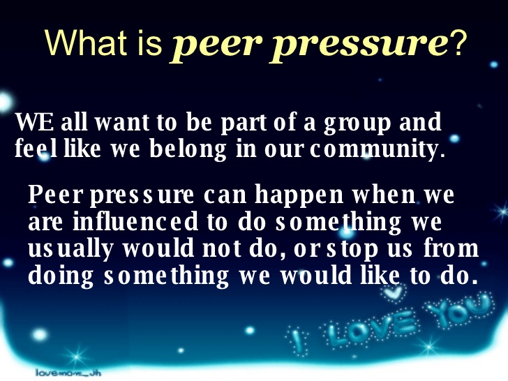 what is peer pressure essay